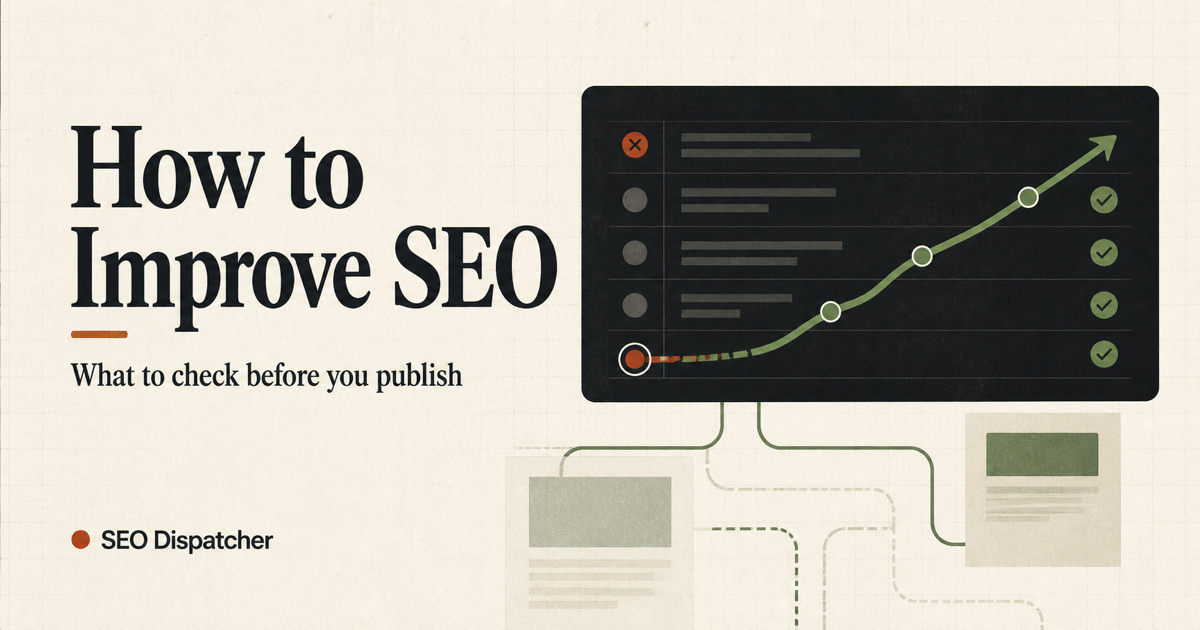 How to Improve SEO: A Practical Audit and Content Checklist — illustrated guide